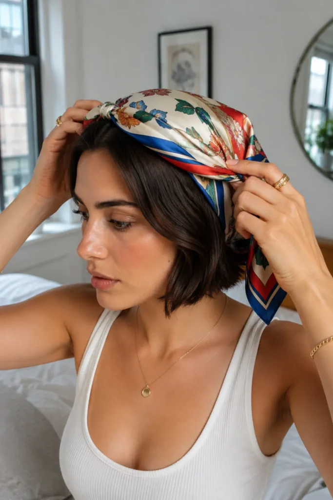 Silk Scarf Headband Wrap