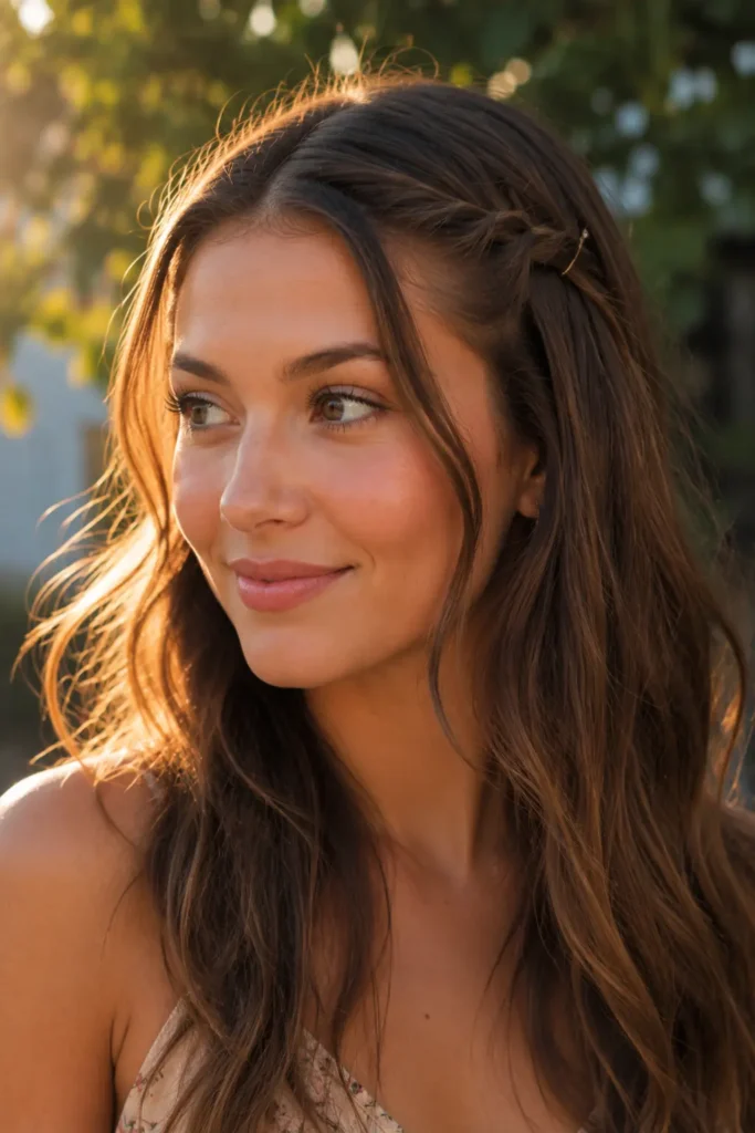 The Face Framing Twist For Long Hair Selfies
