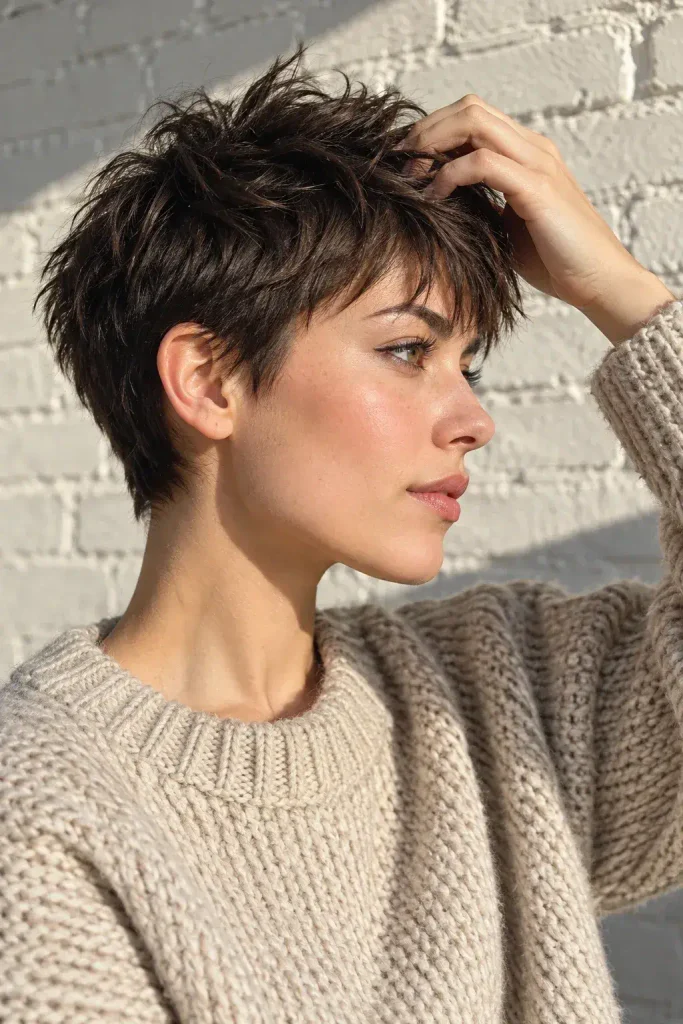 A textured crop for short hair