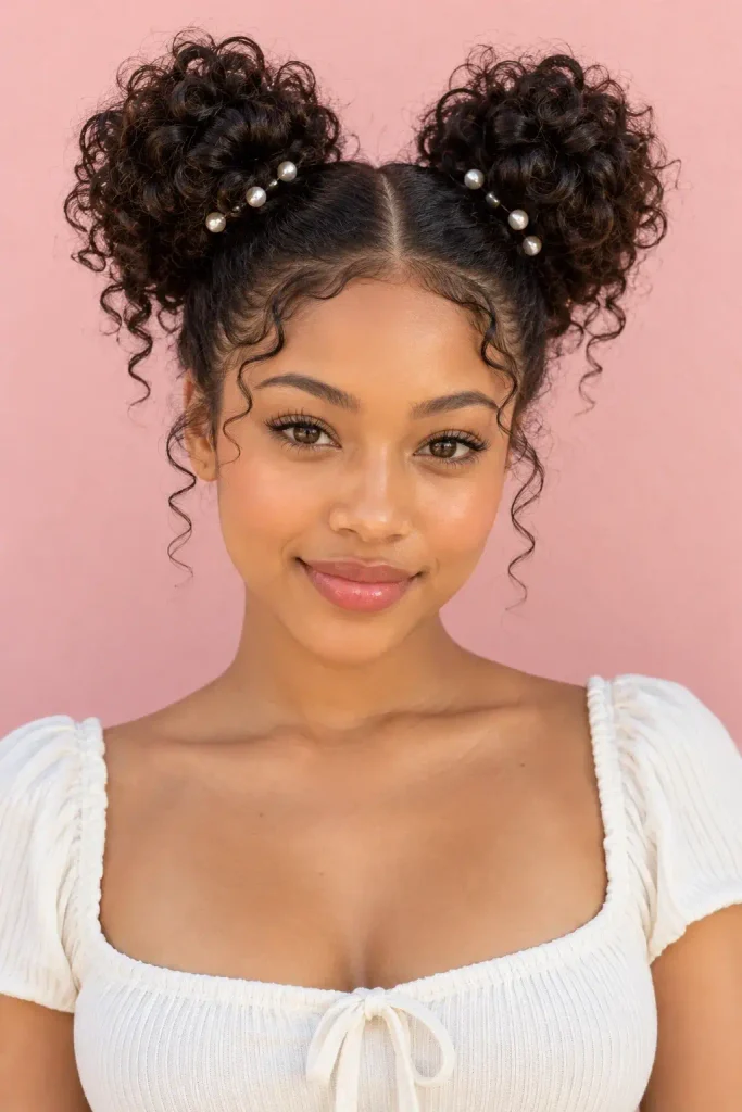 Double Space Buns Built From Your Natural Texture