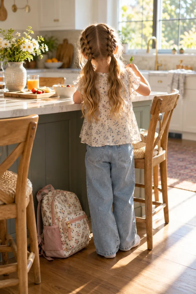 Quick Half-Braid Pigtails for Third-Day Hair