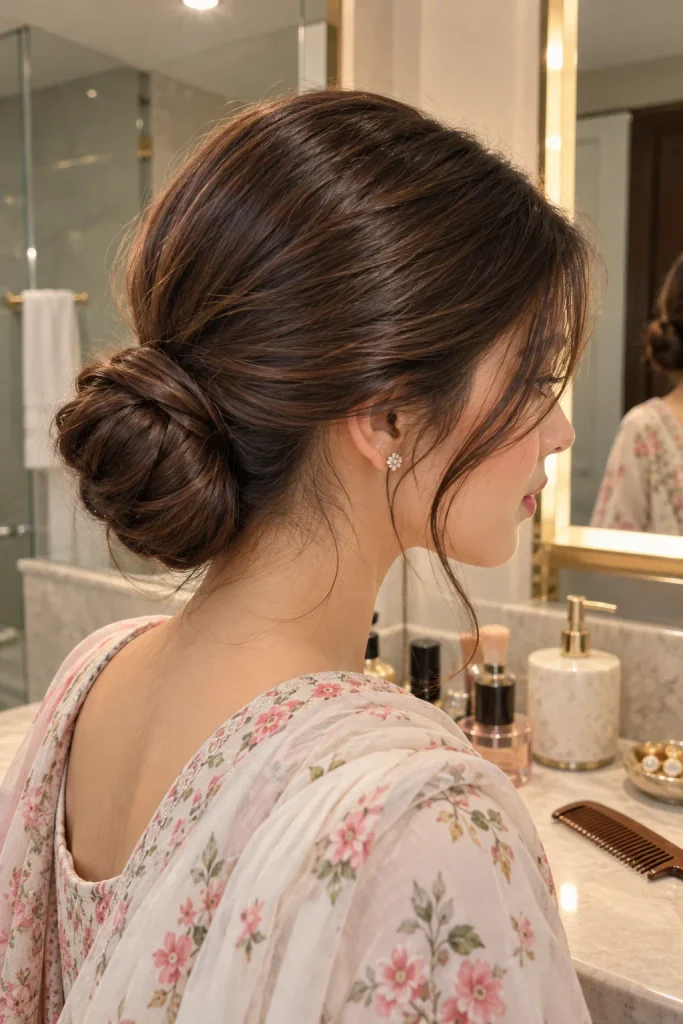 The Sleek Low Bun Trick for a Second-Day-Hair Save